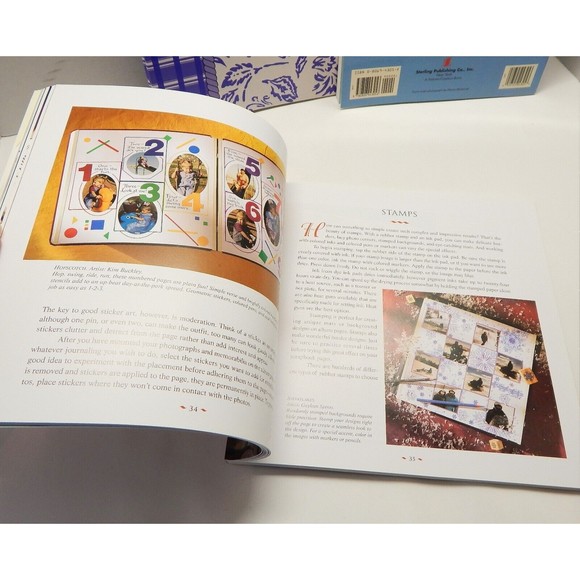 Memories Direct Scrapbook Lavender Album Papers Instruction Books Stickers Lot - Picture 3 of 11